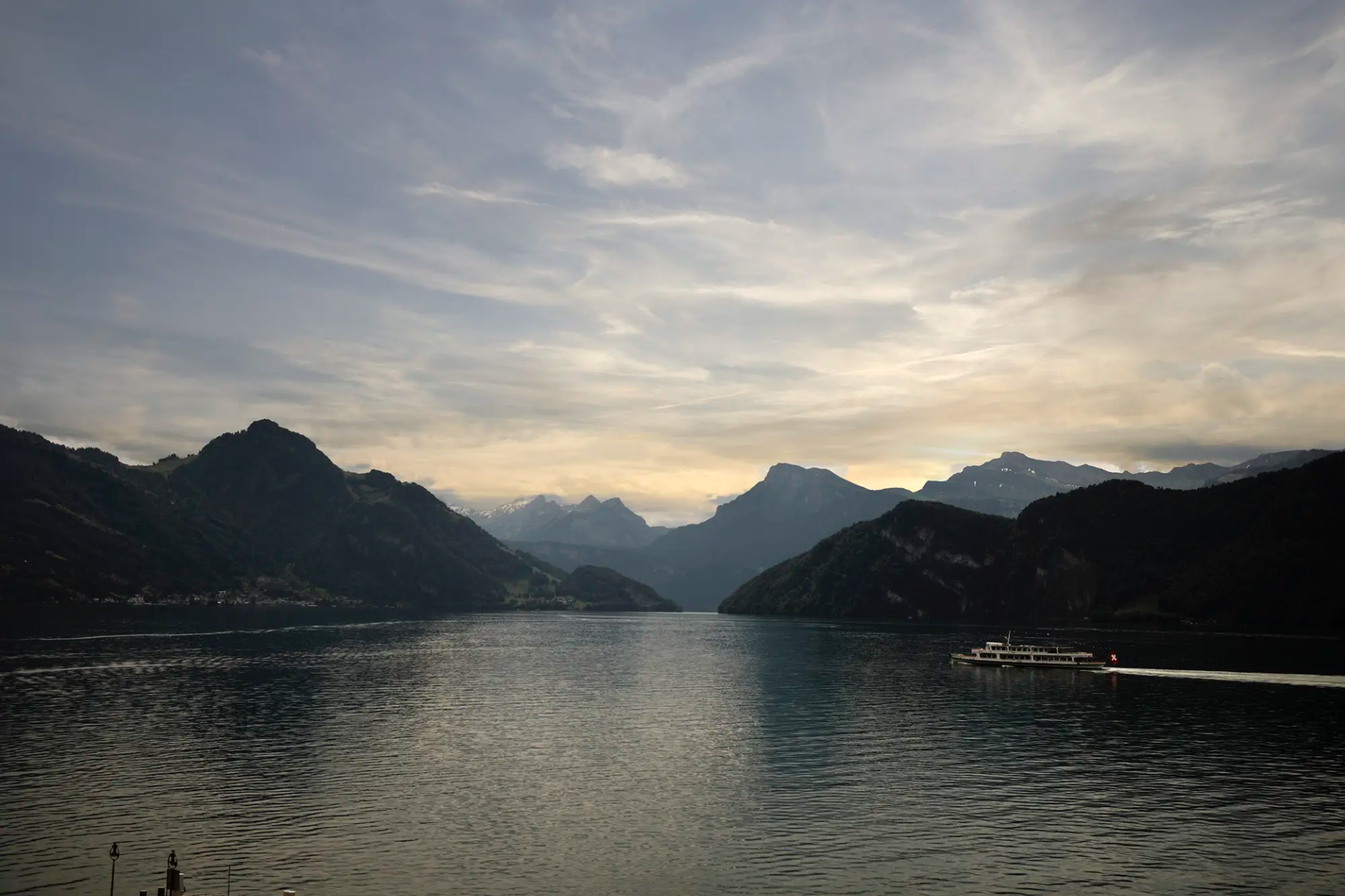 Aussicht vom Campus Hotel Hertenstein auf den Vierwaldstättersee am Hochzeitstag