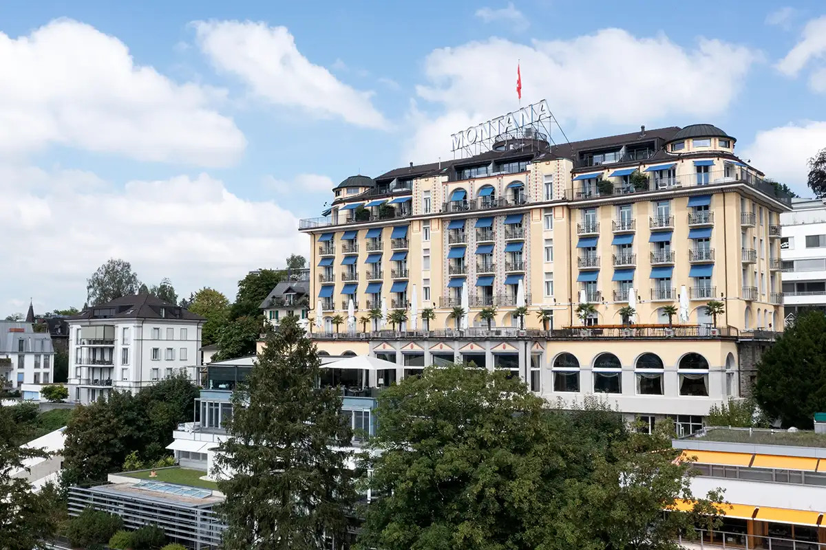 Art Deco Hotel Montana Luzern als Hochzeitslocation ueber dem Vierwaldstaettersee