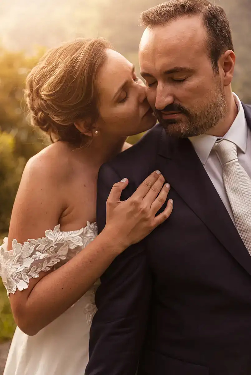 Nahaufnahme von Tanja und Vladi beim Paarshooting in Vitznau