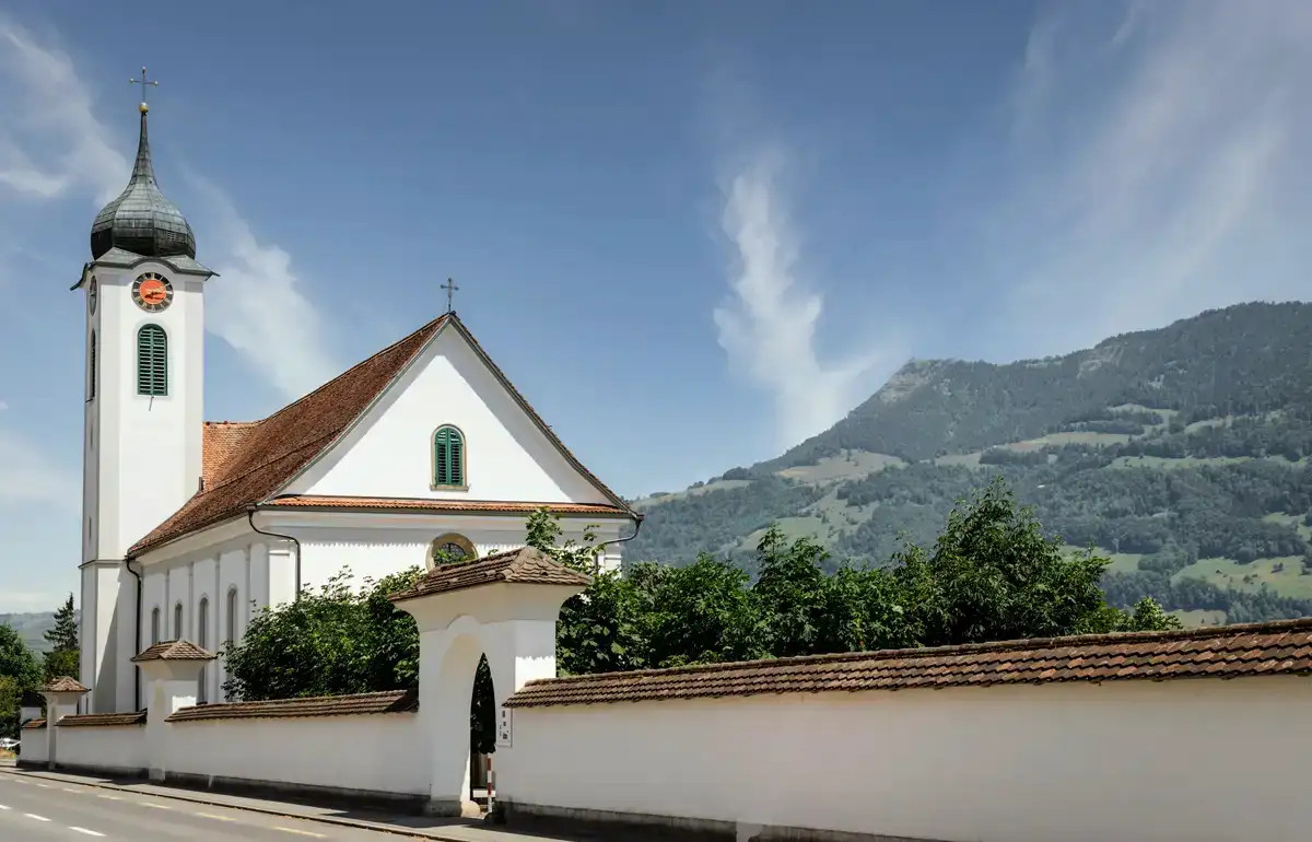 Magdalenenkirche Meggen als Ort der kirchlichen Hochzeit und Taufe.